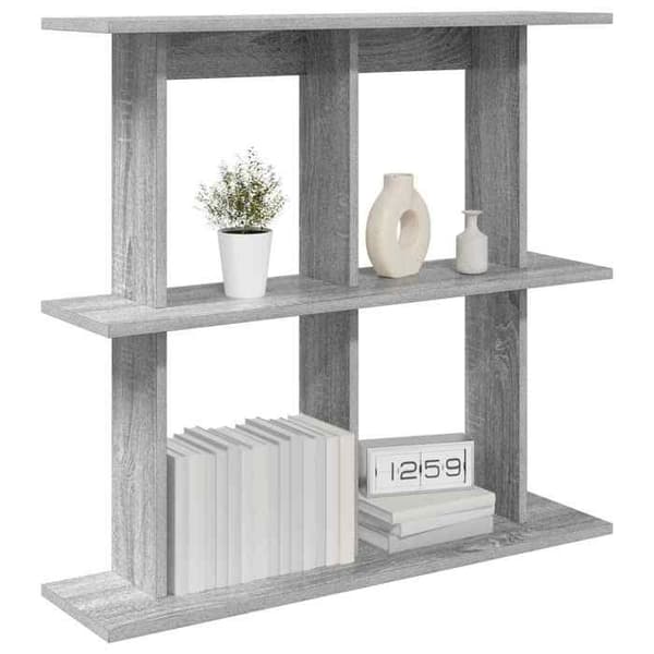 Maison Exclusive - Seinähylly Sonoma harmaa 80 x 20 x 75 cm Sonoma grå