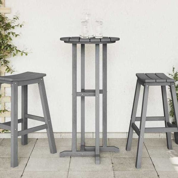 Maison Exclusive - Vaalea harmaa baaripöytä 55 x 55 x 107 cm Polyeteeni