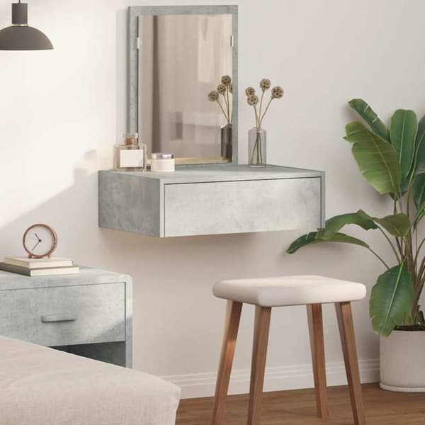 Maison Exclusive - Grå Sminkbord 60 x 40 x 70 cm Ingenjörsträ Grå