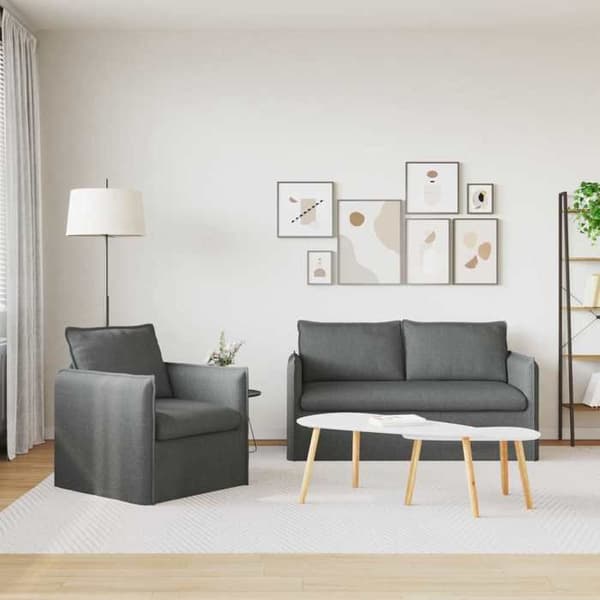 Maison Exclusive - 2 kpl tummanharmaita sohvia kankaat