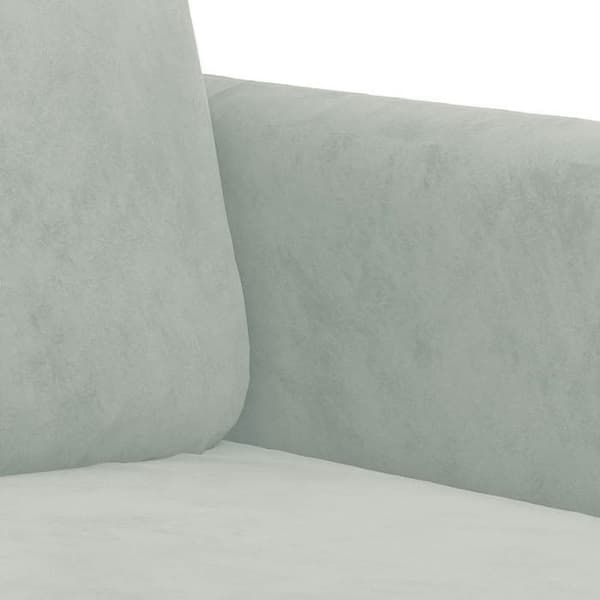 Maison Exclusive - Sæt af 3 sofaer i lys grå velour