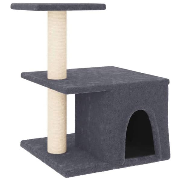Maison Exclusive - Kattträd med sisal klöstrumpor mörkgrå 48 cm mörkgrå