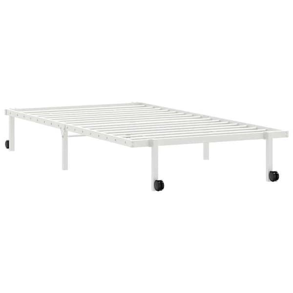 Sengestel - EKSKLUSIV HUS - 107x203 cm - Stål - Sammenklappelig - Lamelseng Vit