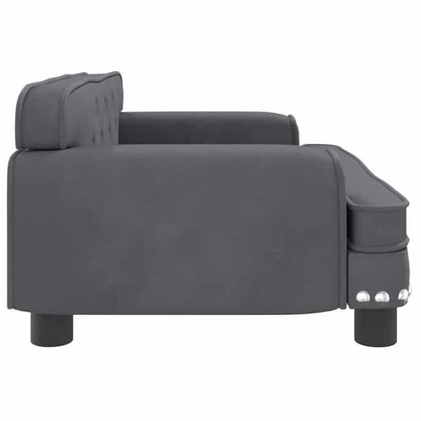 Maison Exclusive - Mørkegrå hundeseng 70x45x30 cm velour mörkgrå