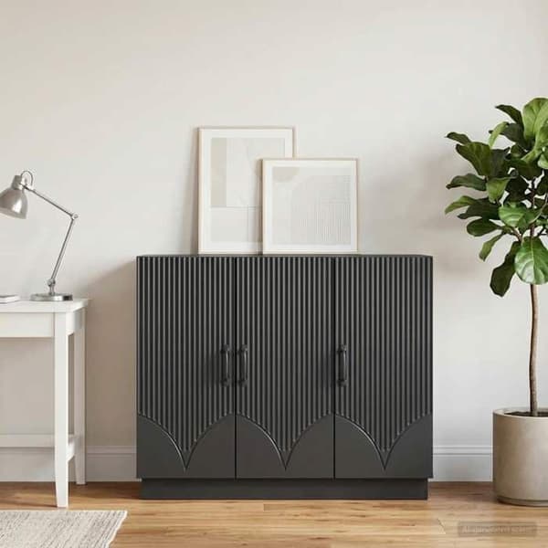 Maison Exclusive - Buffet Sort 89 x 34,5 x 77 cm Ingeniørtræ