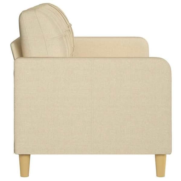 Maison Exclusive - Soffa 3-sits Creme 180 cm Tyg