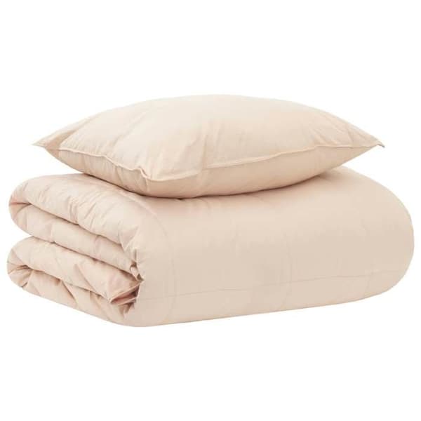 Maison Exclusive - Duvetset Beige 140 x 200 cm Bomull, Kapok, Polyester