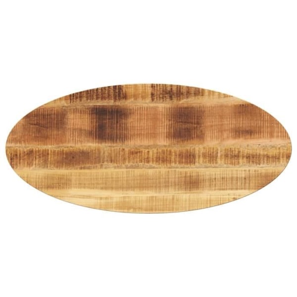 Bordplade i massivt mangotræ oval 110x50x2,5 cm - Stuemøbler - Brun - Til 4 personer Brun