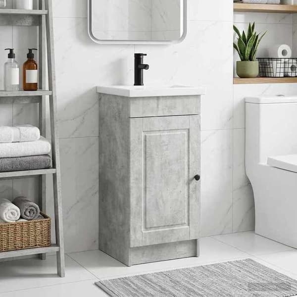 Maison Exclusive - Badeværelsesmøbel med vask Grå beton 42 x 40 x 84,5 cm