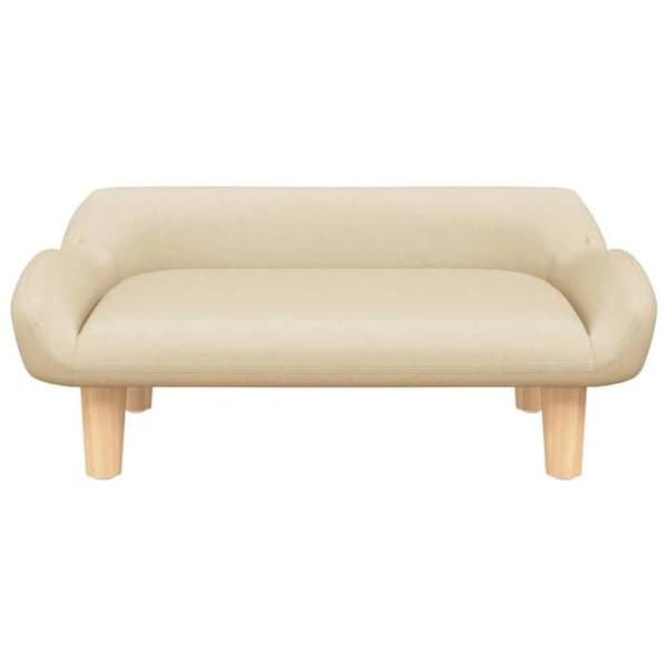 Maison Exclusive - Hundsäng crème 70x40x24 cm tyg Grädde