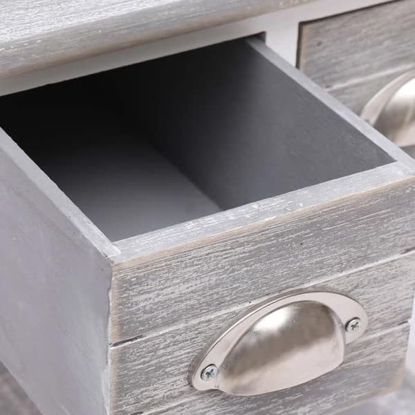 Maison Exclusive - Sidebord Grå 40x40x40 cm Paulownia Træ Grå och vit