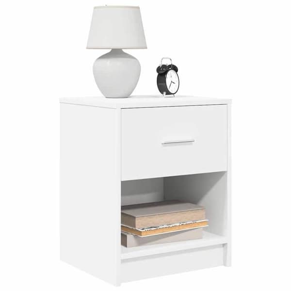 Maison Exclusive - Sängbord med låda vit 40x34x50 cm