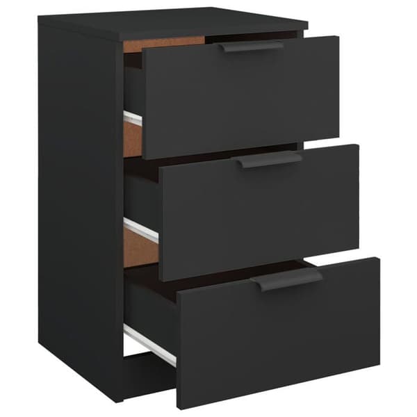 Maison Exclusive - Natborde 2 stk sort 40x36x65 cm Svart