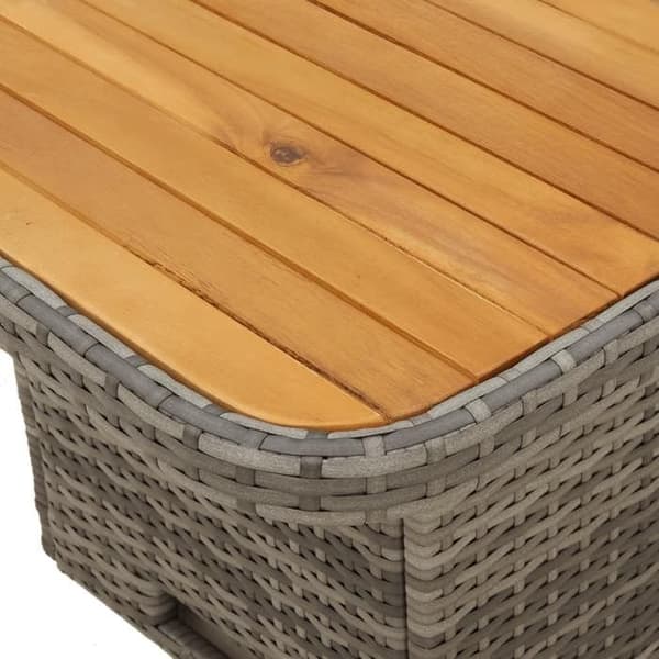 Maison Exclusive - Trädgårdsmöbler 2 delar med kuddar Grå Flätad resin