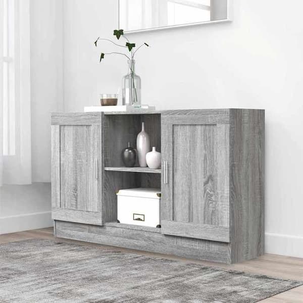 Maison Exclusive - Buffet Sonoma grå 120x30,5x70 cm Ingeniørtræ Grå