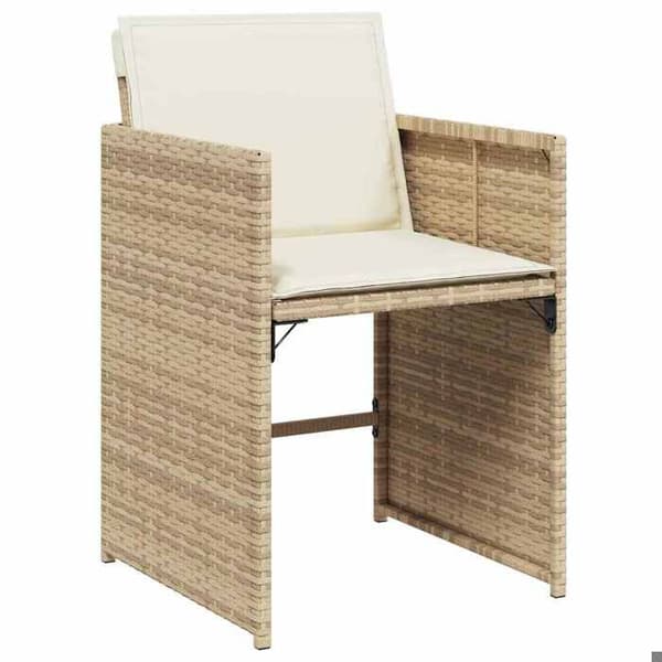 Maison Exclusive - 9 pc spisestue sæt til haven i beige polyrotin beige