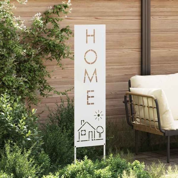 Maison Exclusive - Trädgårdsskyddsskärm Fretwork Vit 32 x 140 cm Vit
