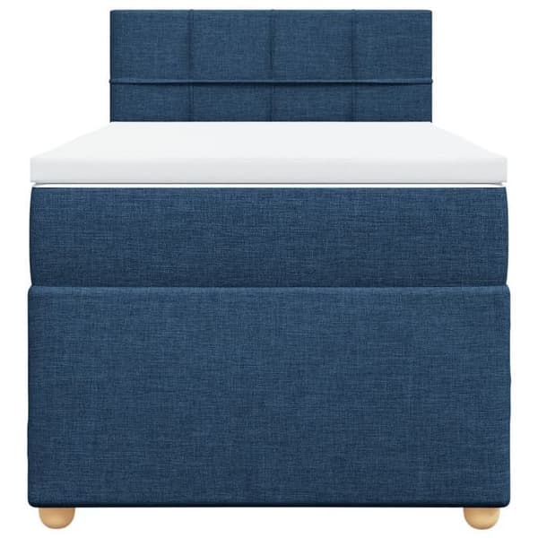 Maison Exclusive - Sengestel med springmadras Blå 90x200 cm Stof