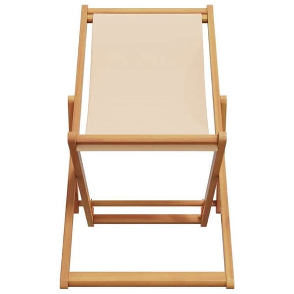 Maison Exclusive - Fällbara stolar 2 delar Beige tyg och massivt trä beige
