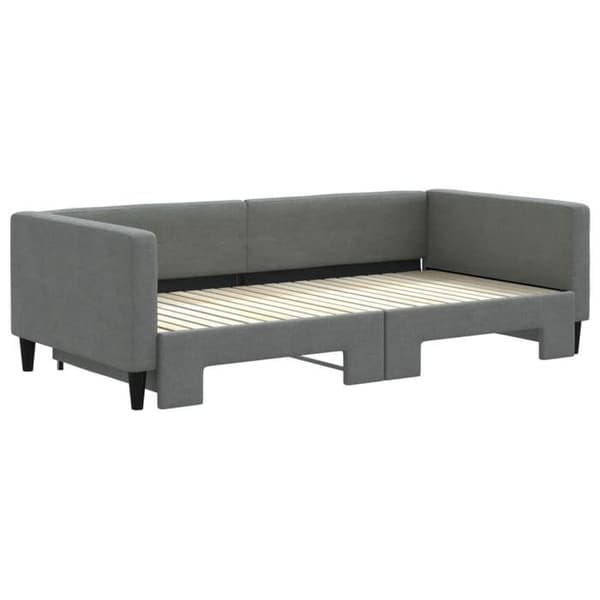 Maison Exclusive - Sovesofa med udtræk uden madras grå mørk 100x200 cm