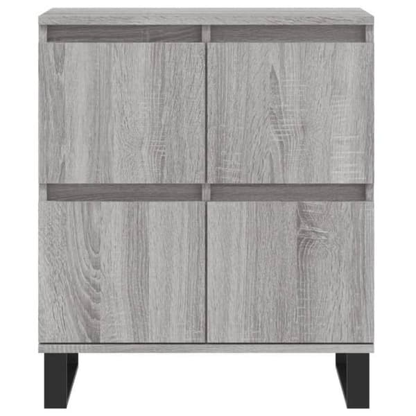 Buffet - Buffeter 2 stk - Sonoma grå - Ingeniørtræ - Stort opbevaringsrum sonoma grå