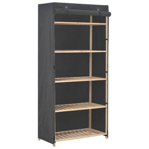 Maison Exclusive - Harmaa vaatekaappi 79 x 40 x 170 cm Kangas Grå
