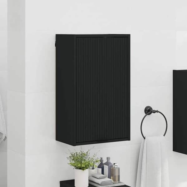 Maison Exclusive - Væghængt badeværelsesskab Sort 39 x 23,5 x 65 cm