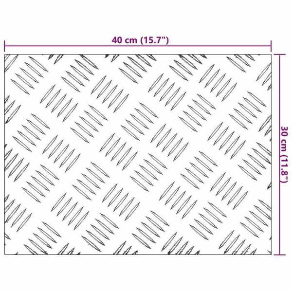 Maison Exclusive - Nez de marche 2 pc 40 x 30 cm Silver Aluminium Rektangulär