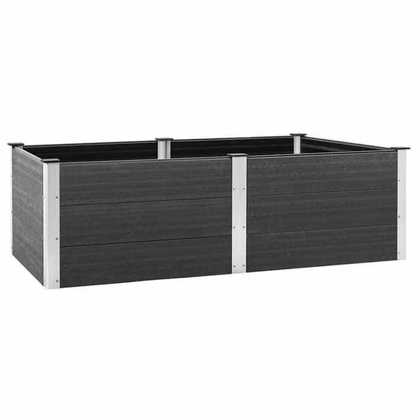 Maison Exclusive - Upphöjd trädgårdssäng 200x100x54 cm WPC Grå Grå