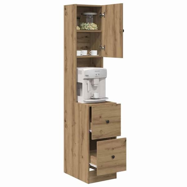 Maison Exclusive - Buffet i håndlavet egetræ 32 x 50 x 180 cm