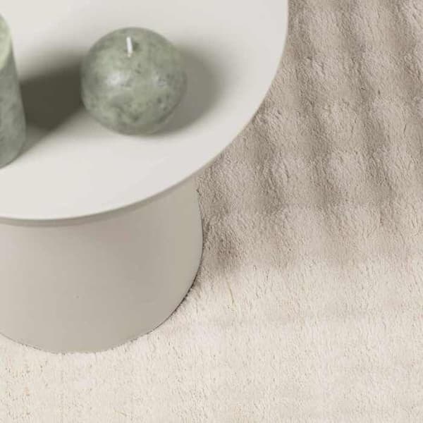 Maison Exclusive - Rund yta Matta SIROLO Beige Ø 160 CM Polyester