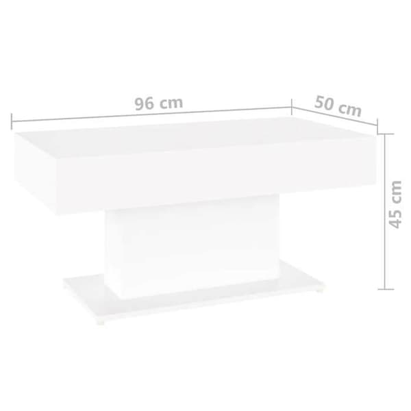 Maison Exclusive - Låg bord vit 96x50x45 cm ingenjörsträ Vit
