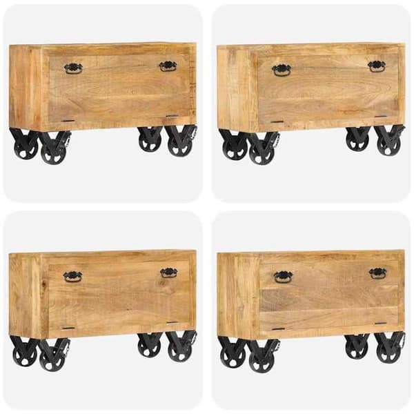 Maison Exclusive - Skåp för skor 86x35x55 cm i solid mangoträ