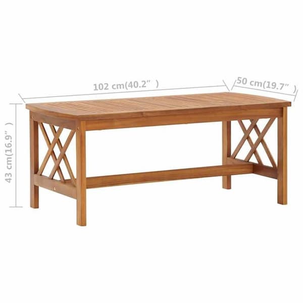 Maison Exclusive - Soffbord 102x50x43 cm Solid akaciaträ Variabla träfärger och ådringar (sl