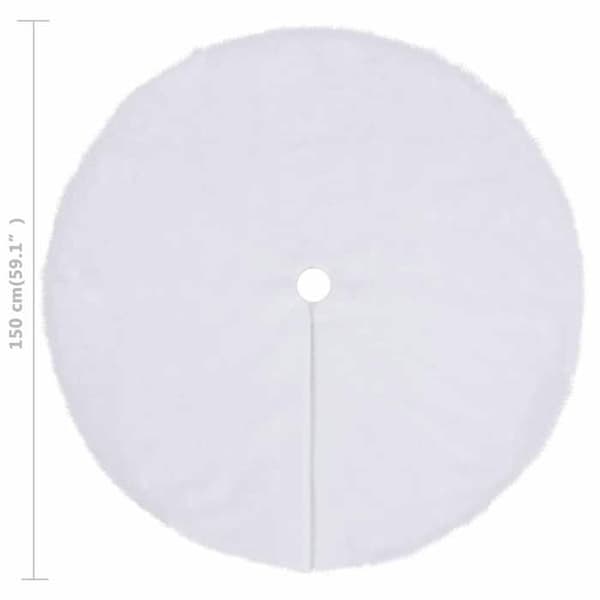 Maison Exclusive - Vit julgran kjol 150 cm i konstpäls