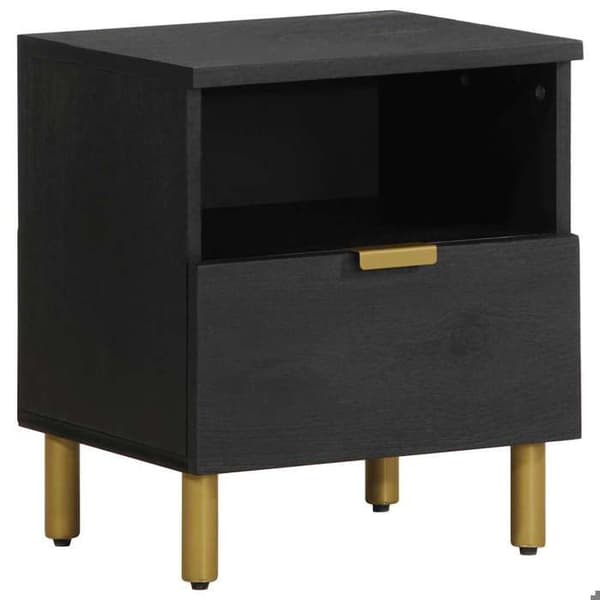 Natskab - EKSKLUSIV HUS - 40 x 33 x 46 cm - Sort - Ingeniørtræ - 1 skuffe Svart