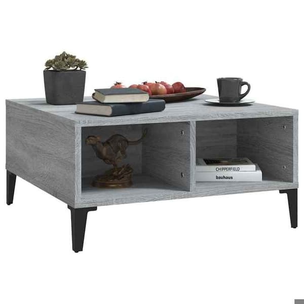 Maison Exclusive - Soffbord sonoma grå 60x60x30 cm ingenjörsträ sonoma grå
