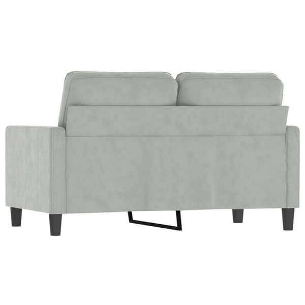Maison Exclusive - Soffa 2-sits Grå 120 cm Sammet Ljusgrått