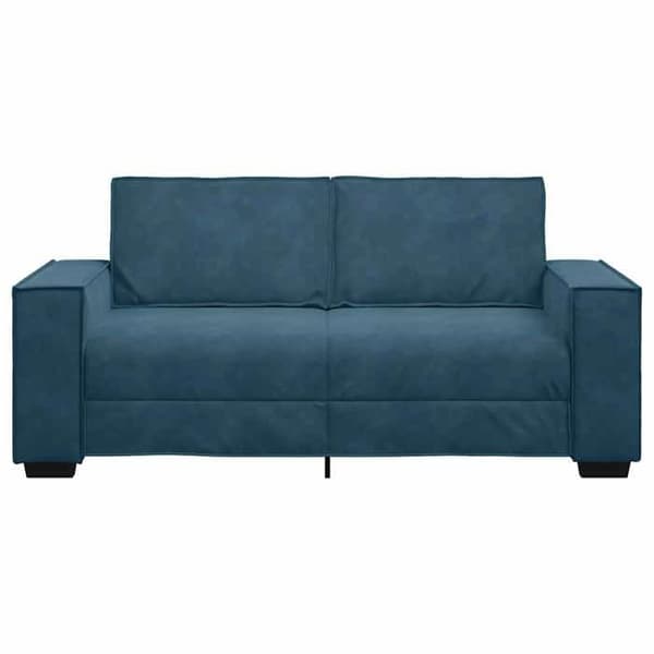 Maison Exclusive - Sofa 2 pladser blå velour 180x78x84 cm