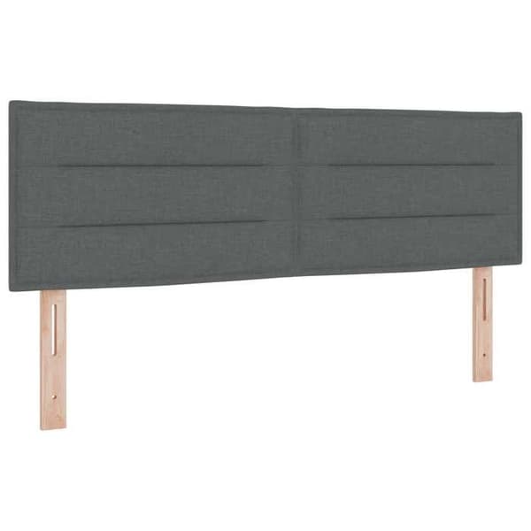 Sängram med madrass - EXKLUSIV HEM - Boxspring-säng - Mörkgrå - 140 x 200 cm - Tyg Mörkgrå