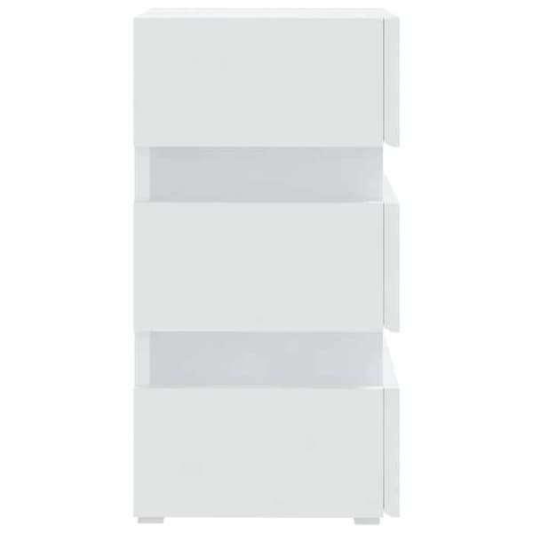 Maison Exclusive - Sängbord med LED vit 45x35x67 cm i ingenjörsträ Vit