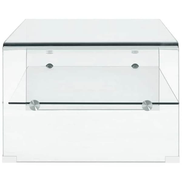 Bord - Klar - 98x45x31 cm - Tempereret glas - Rektangulær Transparent