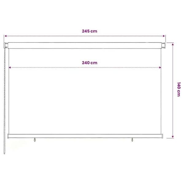 Maison Exclusive - Ulkokäyttöön tarkoitettu rullakauppa 245 (l) x 140 (H) cm sininen HDPE Blå