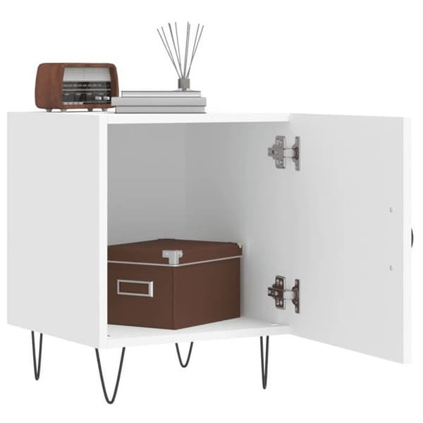 Maison Exclusive - Sängbord 2 st vit 40x40x50 cm ingenjörsträ Vit