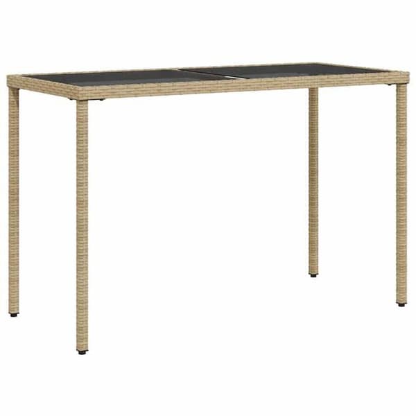 Maison Exclusive - Puutarhakalusteryhmä tyynyillä 5 kpl Beige polyrottinki