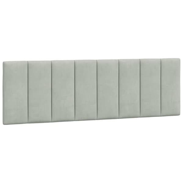 Maison Exclusive - Huvudgavelkudde Hanko ljusgrå 152 cm sammet