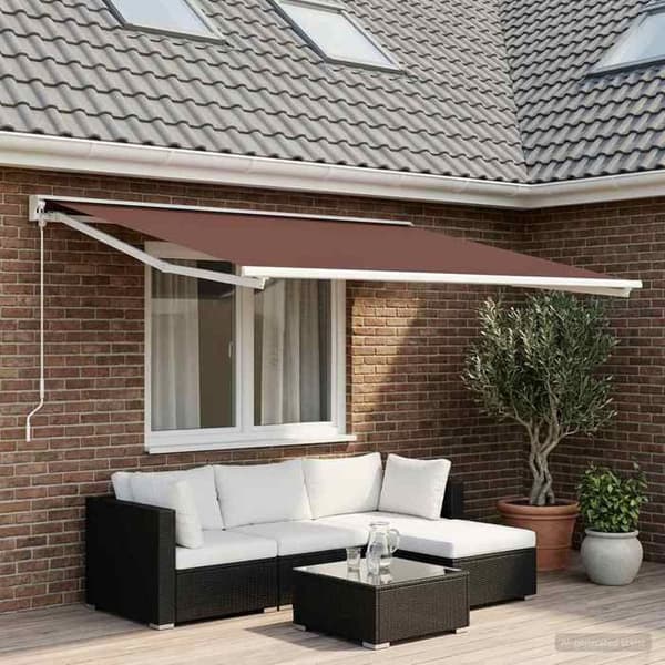 Maison Exclusive - Varateltta ruskea 400 × 350 cm polyesteri