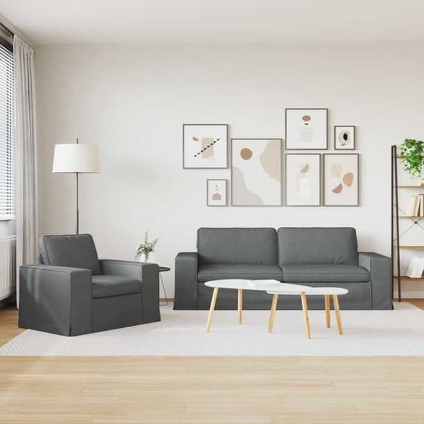 Maison Exclusive - Sæt af 2 sofaer Mørkegrå stof