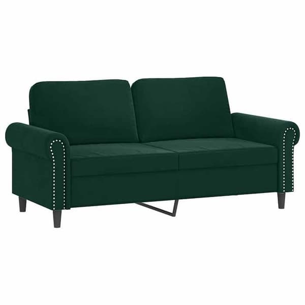 Maison Exclusive - Sæt af 3 sofaer med mørkegrønne velourpuder