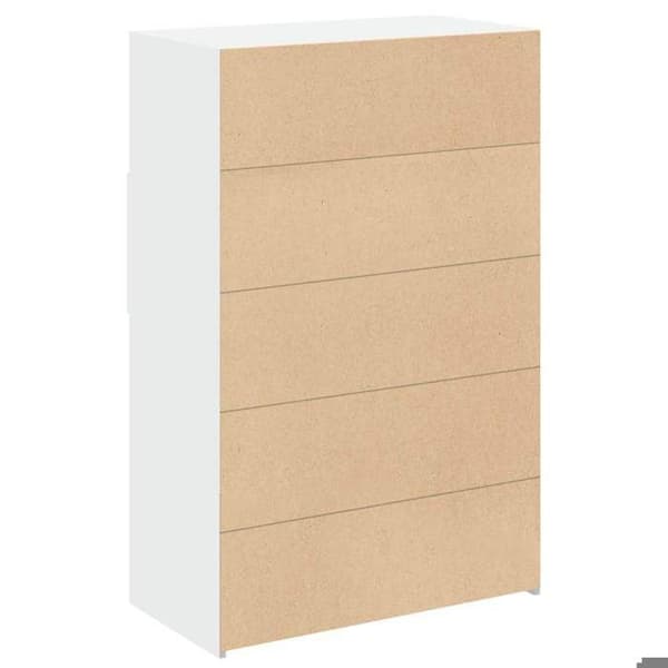 Maison Exclusive - Buffé hög vit 80x42,5x124 cm ingenjörsträ